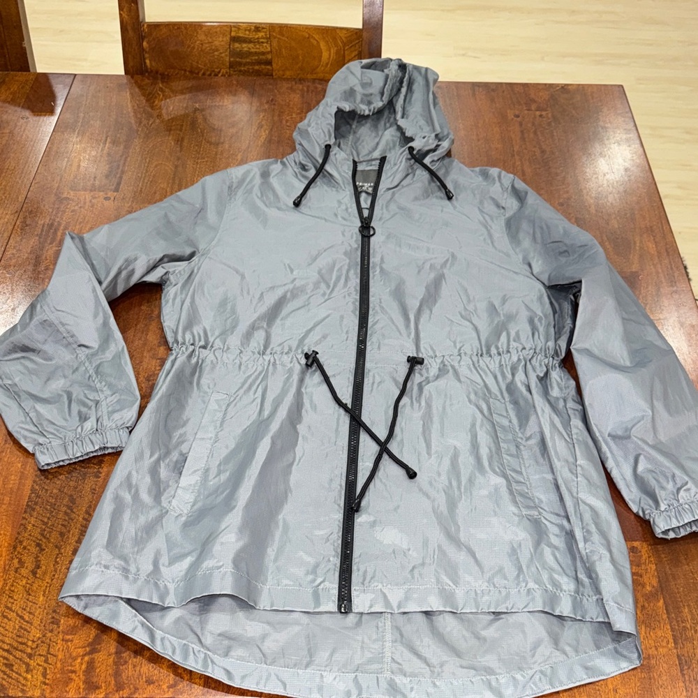 Primark Heather Gray Hooded Women's Lightweight Windbreak Jacket